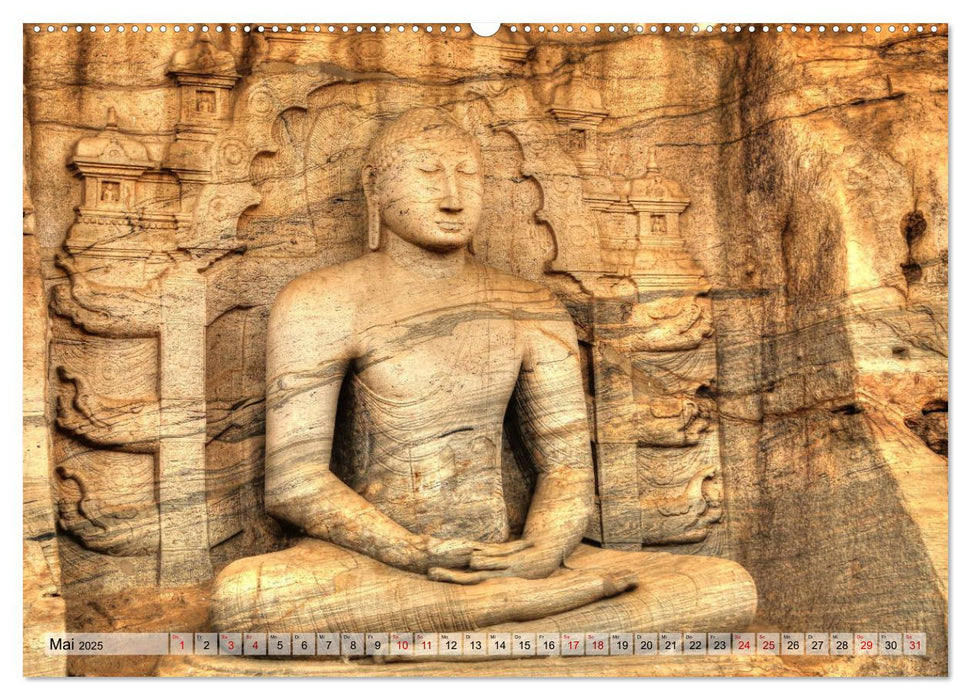 Sri Lanka - Tempel, Tee und Elefanten (CALVENDO Wandkalender 2025)