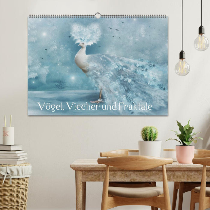 Vögel, Viecher und Fraktale (CALVENDO Wandkalender 2025)