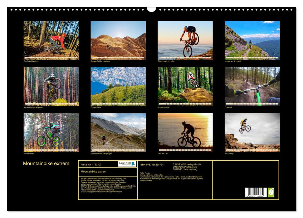 Mountainbike extrem (CALVENDO Wandkalender 2025)