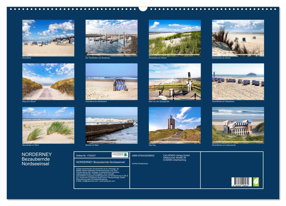 NORDERNEY Bezaubernde Nordseeinsel (CALVENDO Wandkalender 2025)