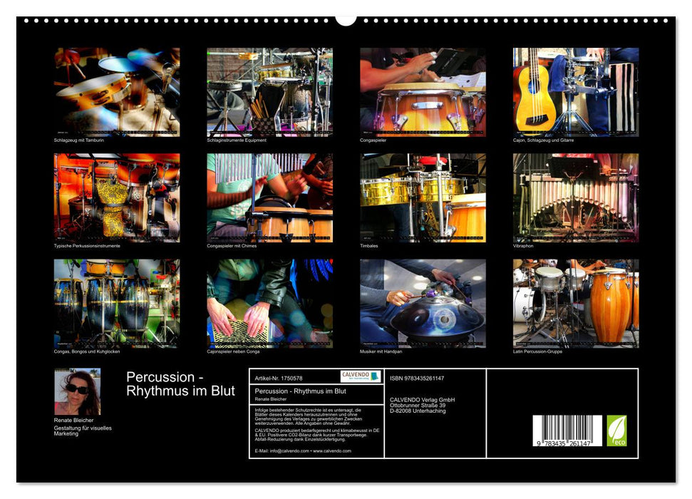 Percussion - Rhythmus im Blut (CALVENDO Premium Wandkalender 2025)