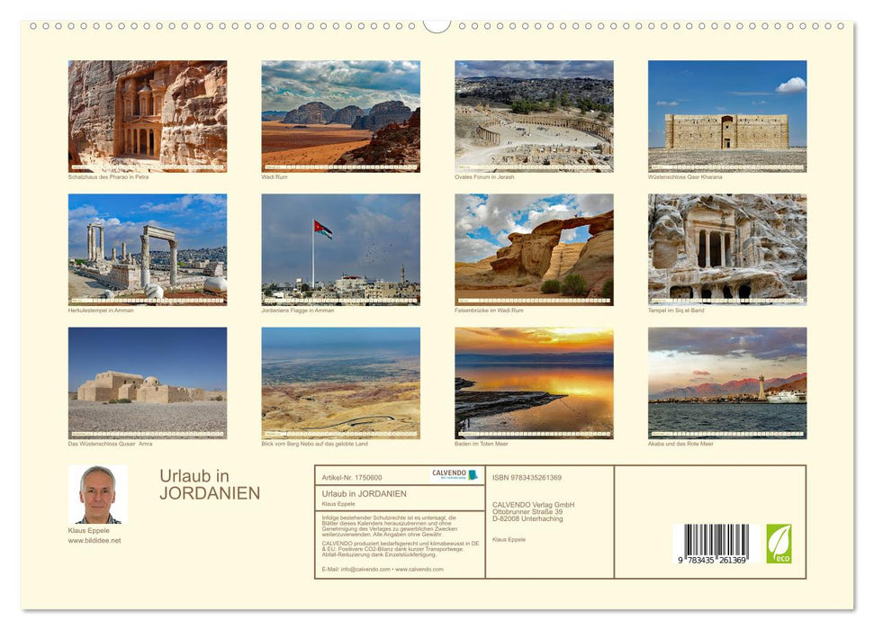 Urlaub in JORDANIEN (CALVENDO Premium Wandkalender 2025)