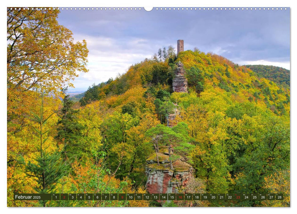 Trifels - Wanderung auf dem Annweilerer Burgenweg (CALVENDO Premium Wandkalender 2025)