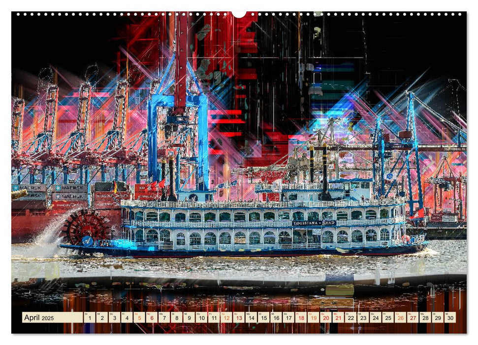 Hamburg abstrakt (CALVENDO Premium Wandkalender 2025)