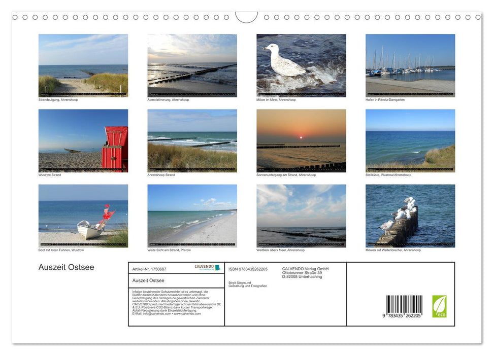 Auszeit Ostsee (CALVENDO Wandkalender 2025)