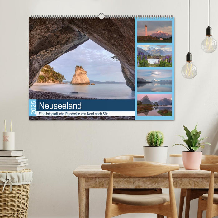 Neuseeland - Eine fotografische Rundreise von Nord nach Süd (CALVENDO Wandkalender 2025)