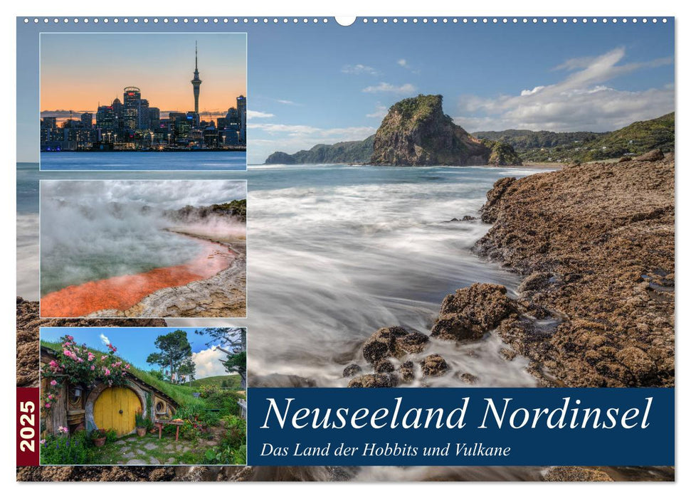 Neuseeland Nordinsel - Das Land der Hobbits und Vulkane (CALVENDO Wandkalender 2025)