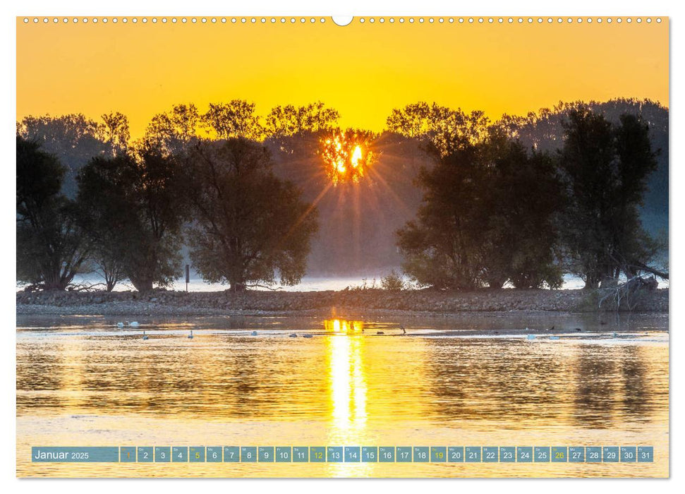 Tagesanbruch am Rhein (CALVENDO Premium Wandkalender 2025)