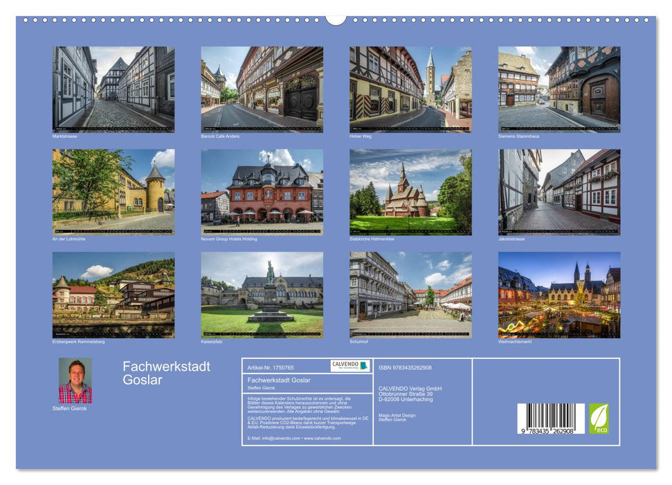 Fachwerkstadt Goslar (CALVENDO Premium Wandkalender 2025)