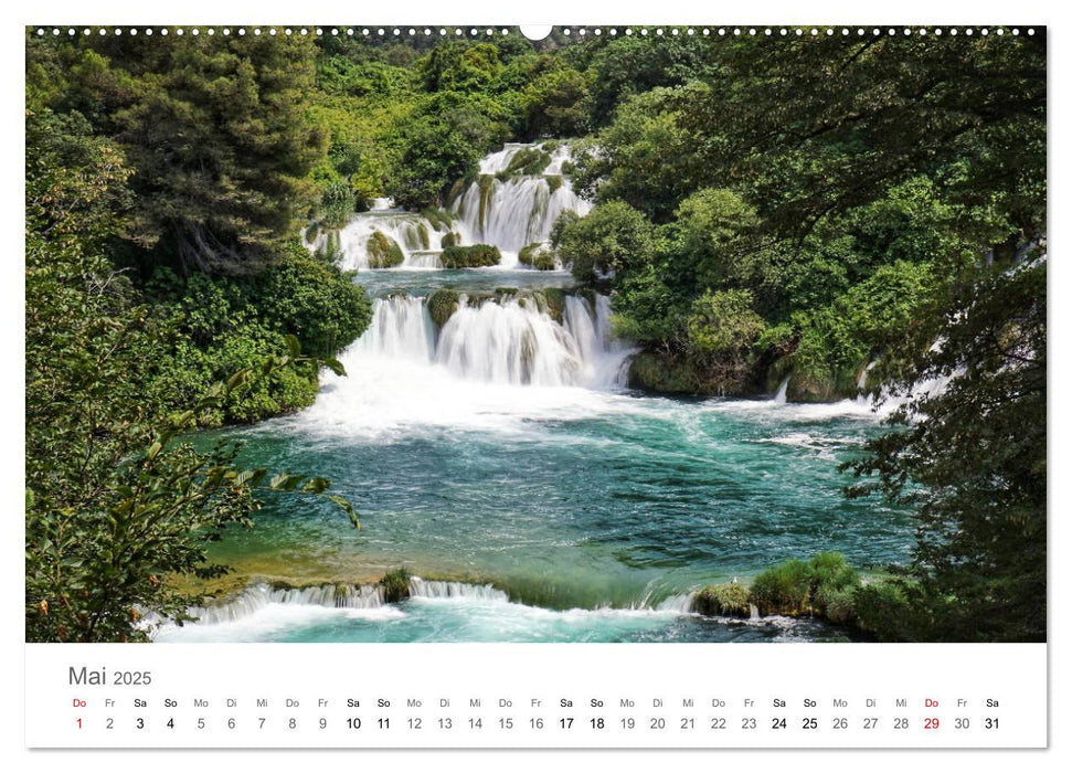 Wasserfälle - die schönsten Wasserfälle der Welt (CALVENDO Premium Wandkalender 2025)