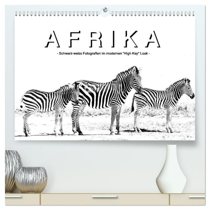 AFRIKA - Schwarz-weiss Fotografien im modernen "High Key" Look (CALVENDO Premium Wandkalender 2025)