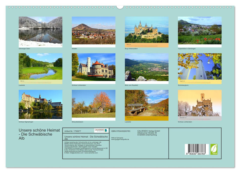 Unsere schöne Heimat - Die Schwäbische Alb (CALVENDO Premium Wandkalender 2025)