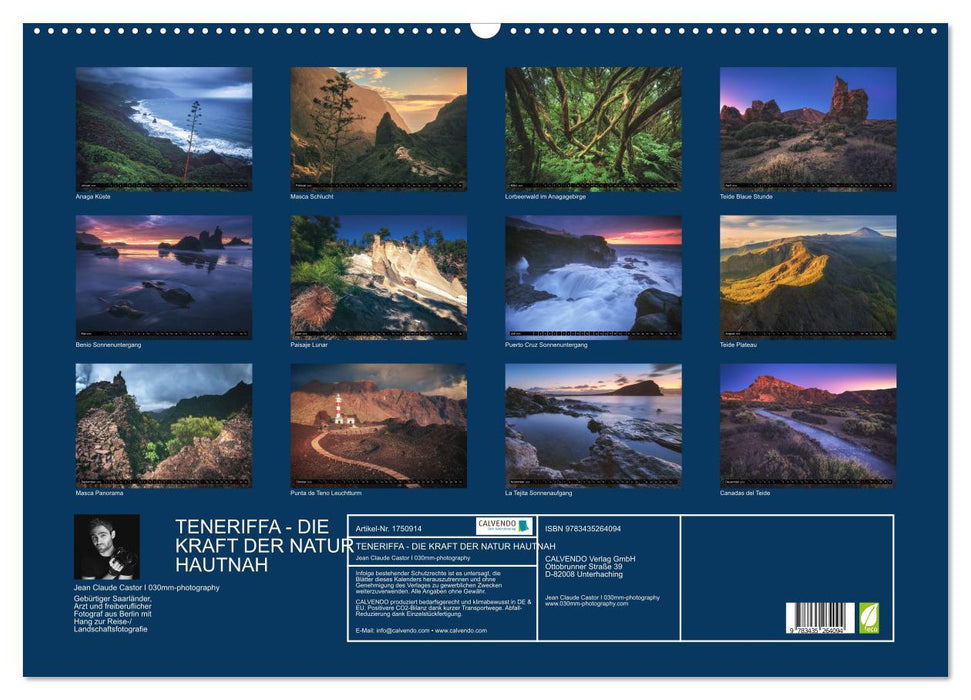 TENERIFFA - DIE KRAFT DER NATUR HAUTNAH (CALVENDO Wandkalender 2025)