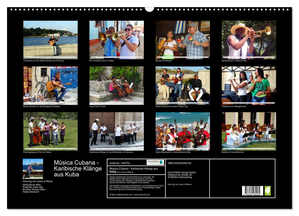 Música Cubana - Karibische Klänge aus Kuba (CALVENDO Wandkalender 2025)