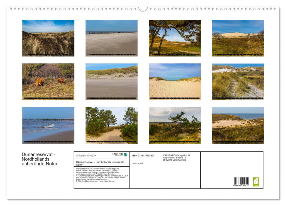 Dünenreservat - Nordhollands unberührte Natur (CALVENDO Wandkalender 2025)