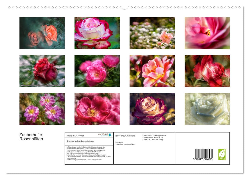 Zauberhafte Rosenblüten (CALVENDO Premium Wandkalender 2025)