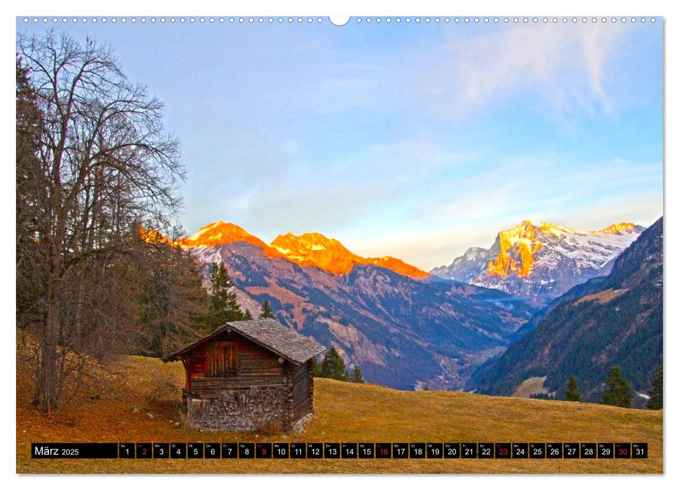 Berge im Berner Oberland (CALVENDO Premium Wandkalender 2025)