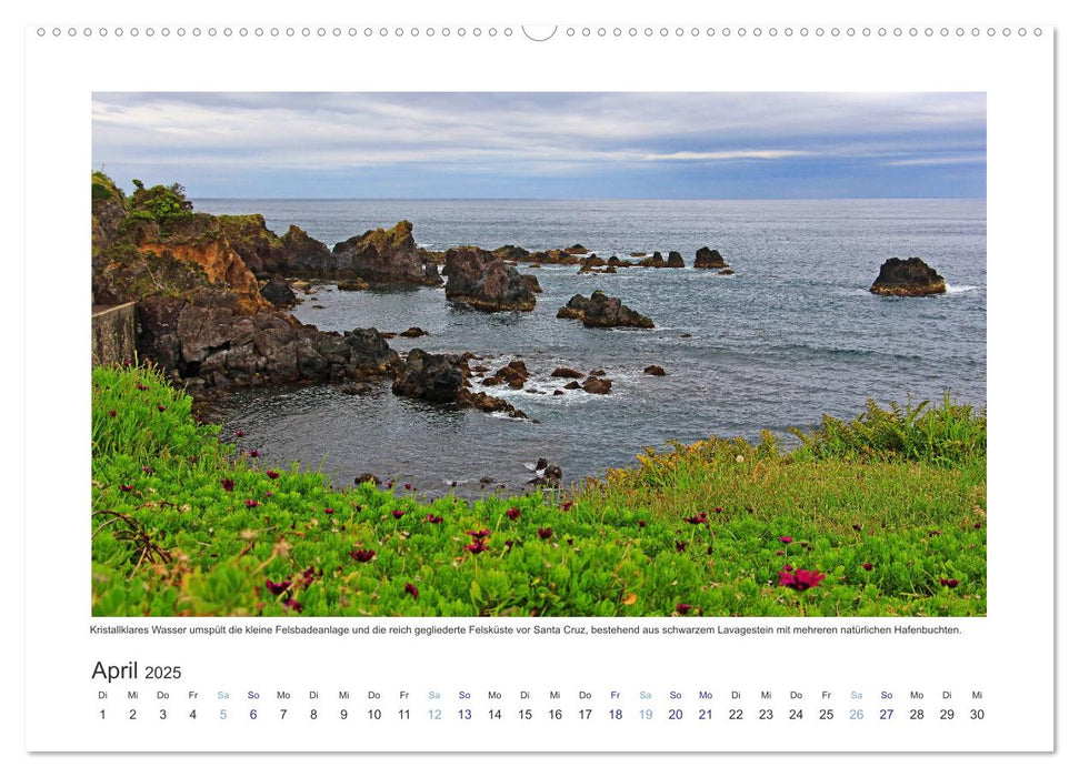 Azoren-Insel Flores - Farbtupfer auf einem erloschenen Vulkan Portugals (CALVENDO Wandkalender 2025)