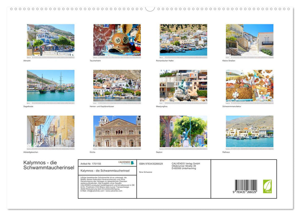 Kalymnos - die Schwammtaucherinsel (CALVENDO Premium Wandkalender 2025)