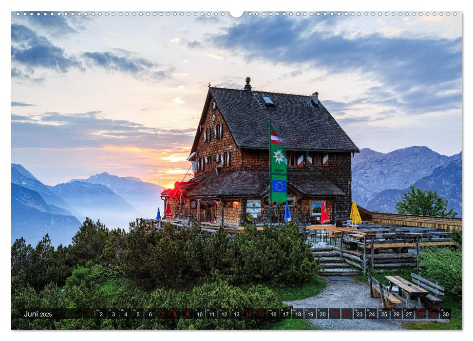 Hüttenzauber: Berghütten in den Alpen (CALVENDO Premium Wandkalender 2025)