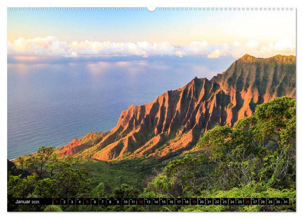 Wandern auf Hawaii - Berge im Pazifik (CALVENDO Premium Wandkalender 2025)