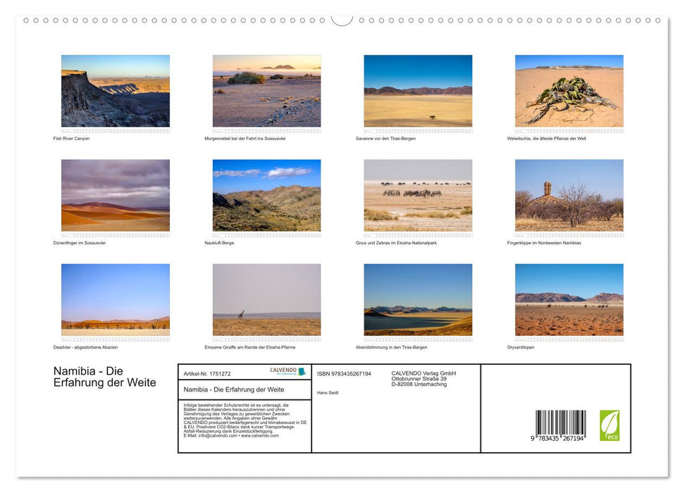 Namibia - Die Erfahrung der Weite (CALVENDO Premium Wandkalender 2025)