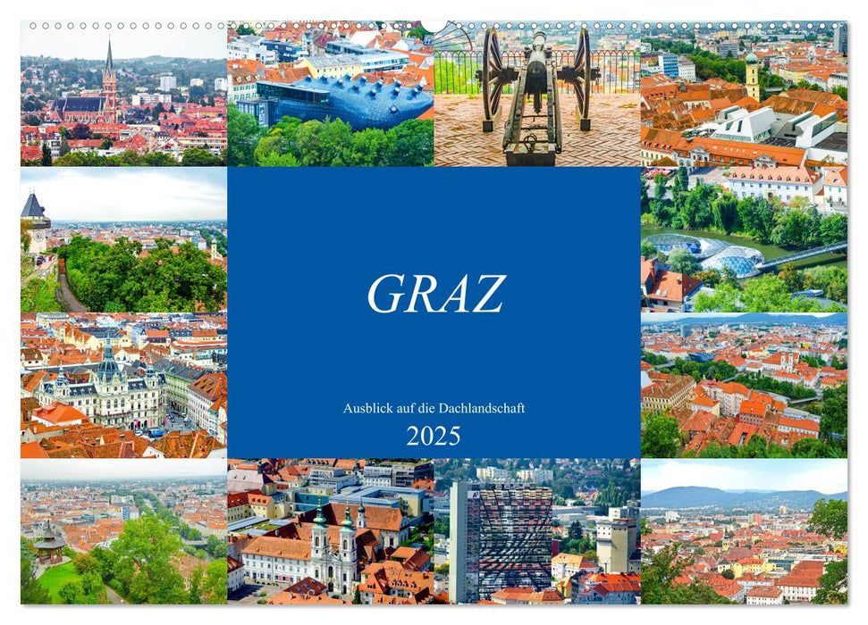 Graz - Ausblick auf die Dachlandschaft (CALVENDO Wandkalender 2025)