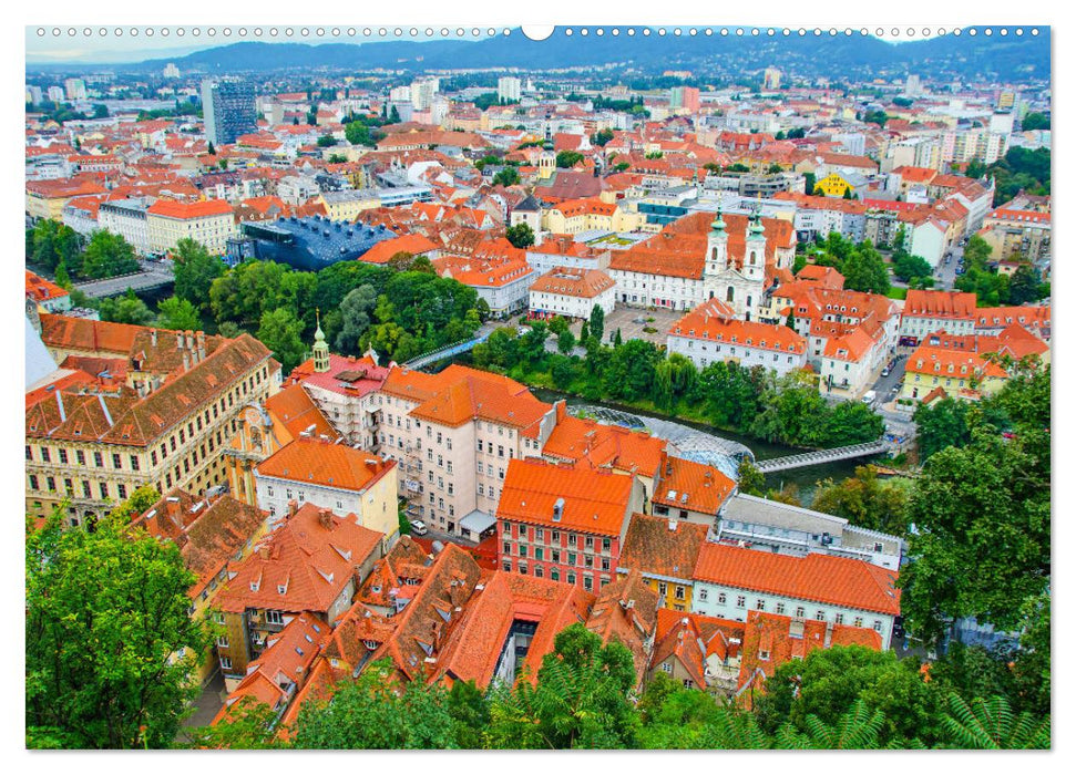 Graz - Ausblick auf die Dachlandschaft (CALVENDO Wandkalender 2025)