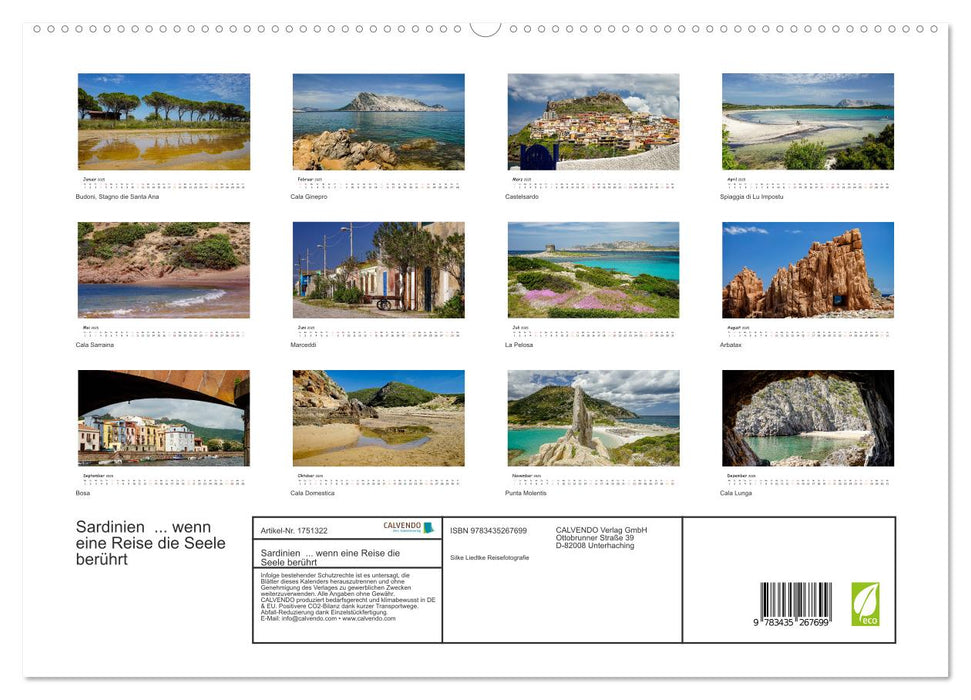 Sardinien ... wenn eine Reise die Seele berührt (CALVENDO Premium Wandkalender 2025)