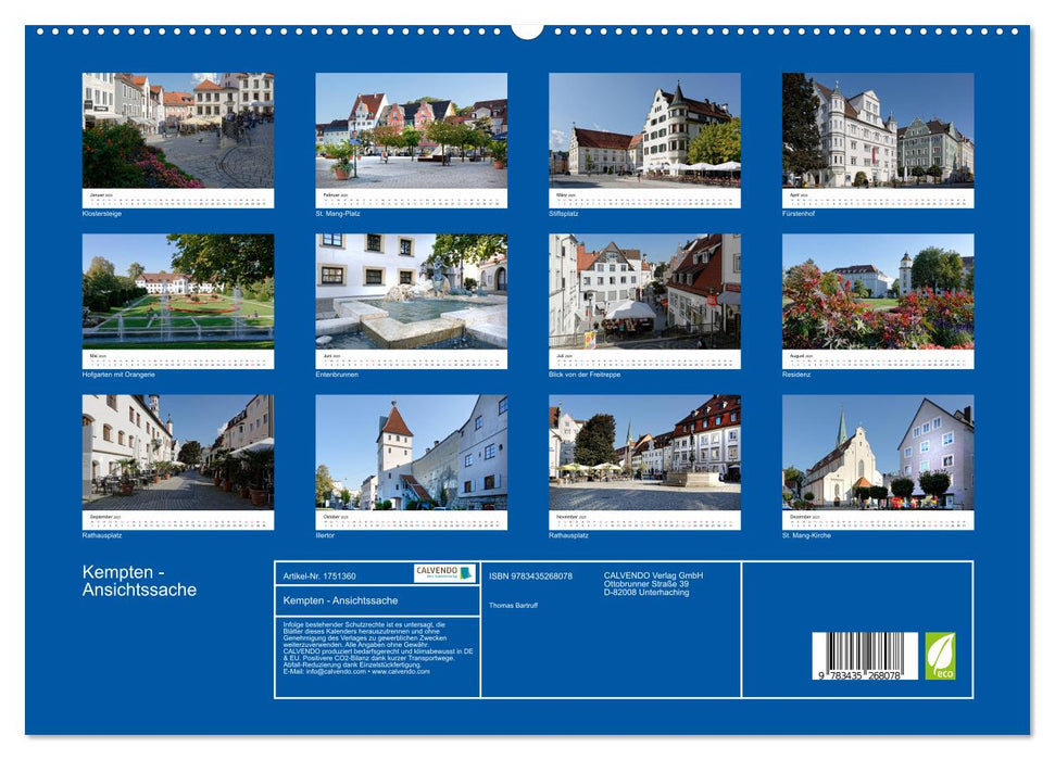 Kempten - Ansichtssache (CALVENDO Premium Wandkalender 2025)