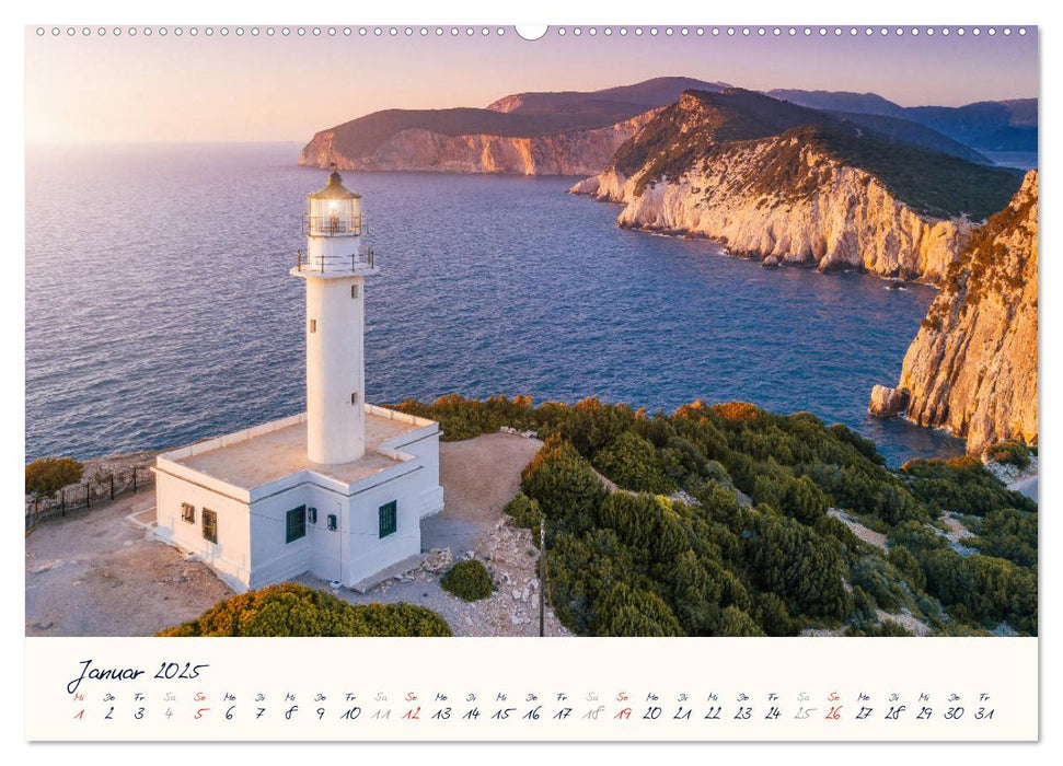 Griechenland - Malerische Küsten auf Zakynthos und Lefkada (CALVENDO Premium Wandkalender 2025)