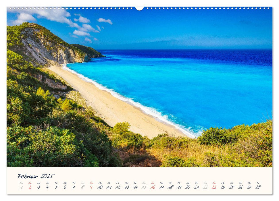 Griechenland - Malerische Küsten auf Zakynthos und Lefkada (CALVENDO Premium Wandkalender 2025)