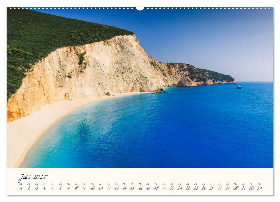 Griechenland - Malerische Küsten auf Zakynthos und Lefkada (CALVENDO Premium Wandkalender 2025)