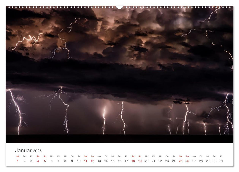 Gewitter - atemberaubende Naturschauspiele (CALVENDO Premium Wandkalender 2025)