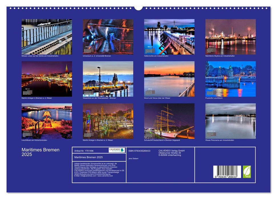 Maritimes Bremen 2025 (CALVENDO Premium Wandkalender 2025)