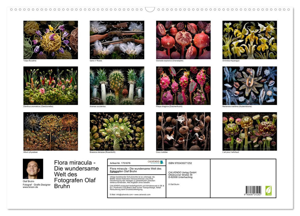 Flora miracula - Die wundersame Welt des Fotografen Olaf Bruhn (CALVENDO Wandkalender 2025)