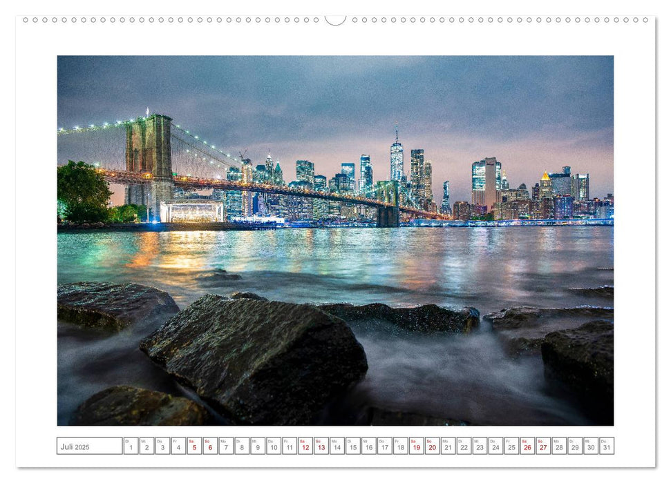 Skylines of New York (CALVENDO Premium Wandkalender 2025)