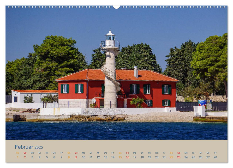 Kroatische Inseln - Mit dem Motorsegler unterwegs in der Kvarner Bucht (CALVENDO Premium Wandkalender 2025)