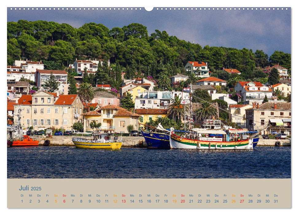 Kroatische Inseln - Mit dem Motorsegler unterwegs in der Kvarner Bucht (CALVENDO Premium Wandkalender 2025)