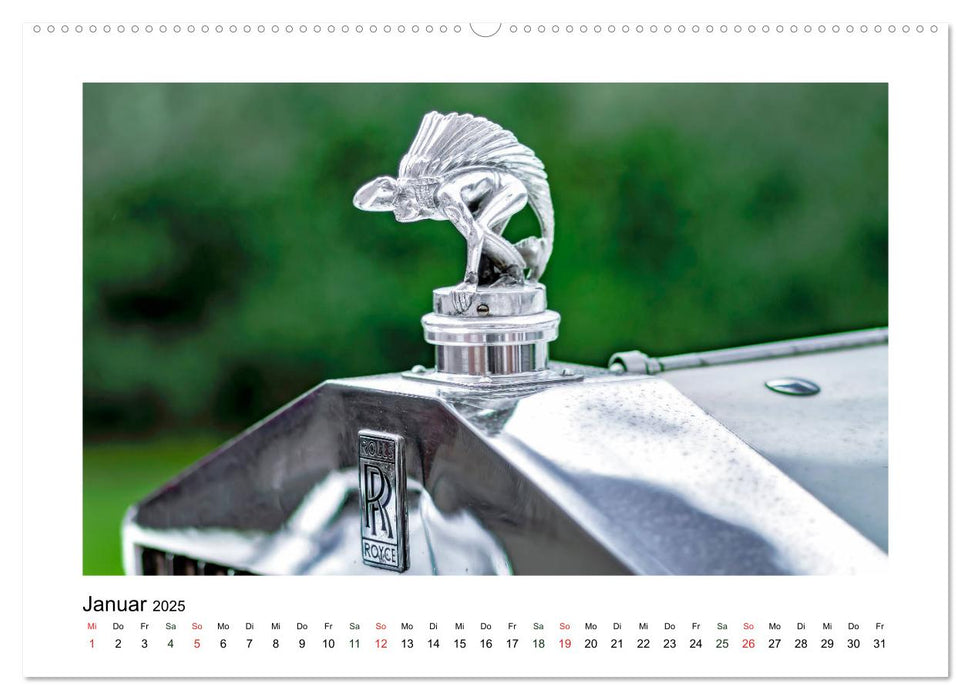 Oldtimer - Kunst am Kühlergrill (CALVENDO Premium Wandkalender 2025)