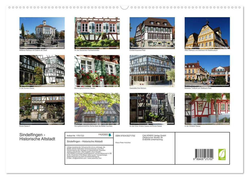 Sindelfingen - Historische Altstadt (CALVENDO Premium Wandkalender 2025)