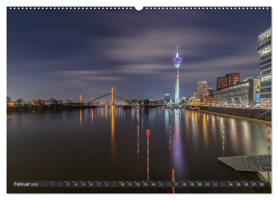 Düsseldorfer Nachtschicht (CALVENDO Premium Wandkalender 2025)