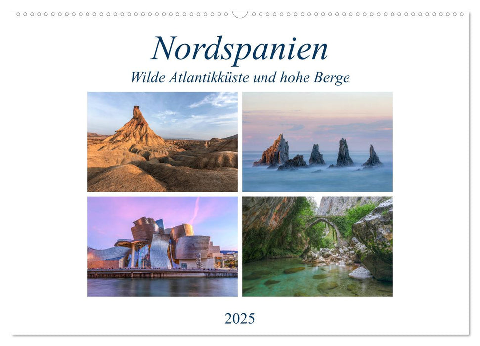 Nordspanien, wilde Atlantikküste und hohe Berge (CALVENDO Wandkalender 2025)