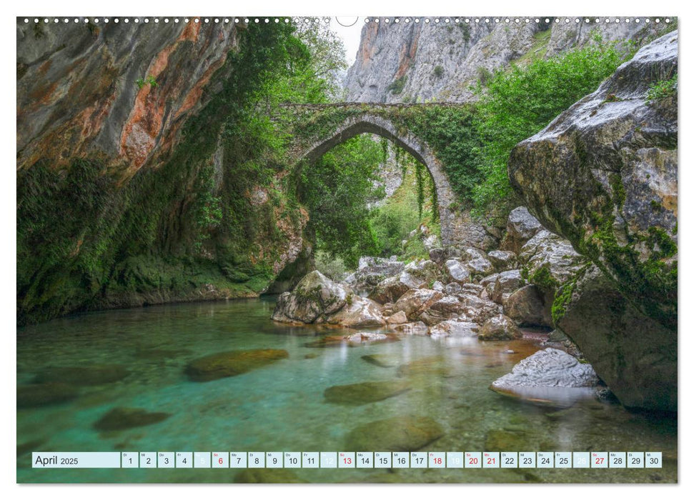 Nordspanien, wilde Atlantikküste und hohe Berge (CALVENDO Wandkalender 2025)