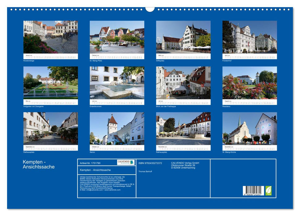 Kempten - Ansichtssache (CALVENDO Wandkalender 2025)