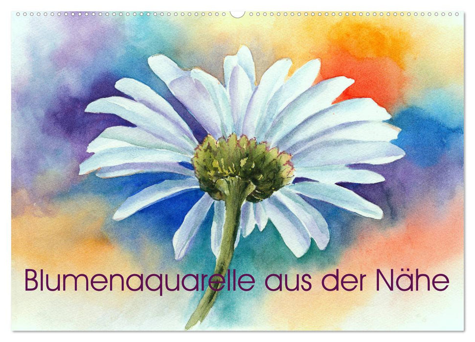 Blumenaquarelle aus der Nähe (CALVENDO Wandkalender 2025)