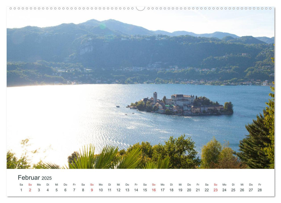 Mediterraneo - Lago di Como, Lago Maggiore, Lago d'Orta (CALVENDO Premium Wandkalender 2025)