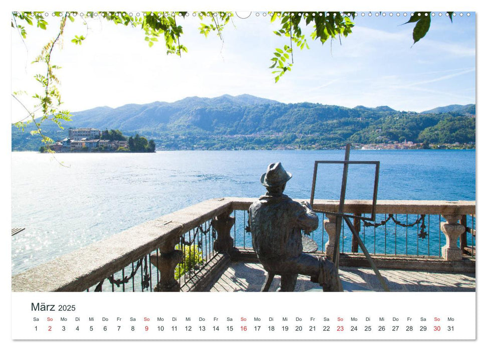 Mediterraneo - Lago di Como, Lago Maggiore, Lago d'Orta (CALVENDO Premium Wandkalender 2025)