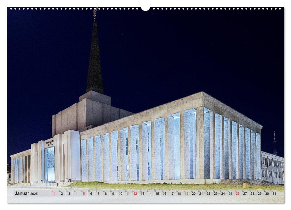 Leipzig - Fotografiert bei Nacht von Michael Allmaier (CALVENDO Premium Wandkalender 2025)