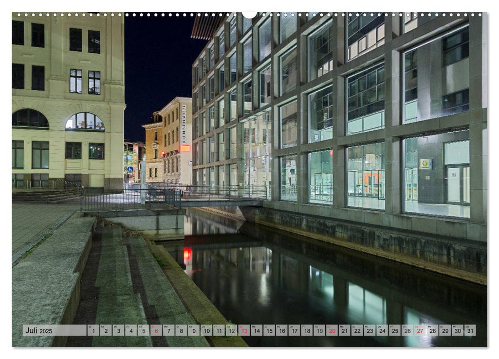 Leipzig - Fotografiert bei Nacht von Michael Allmaier (CALVENDO Premium Wandkalender 2025)